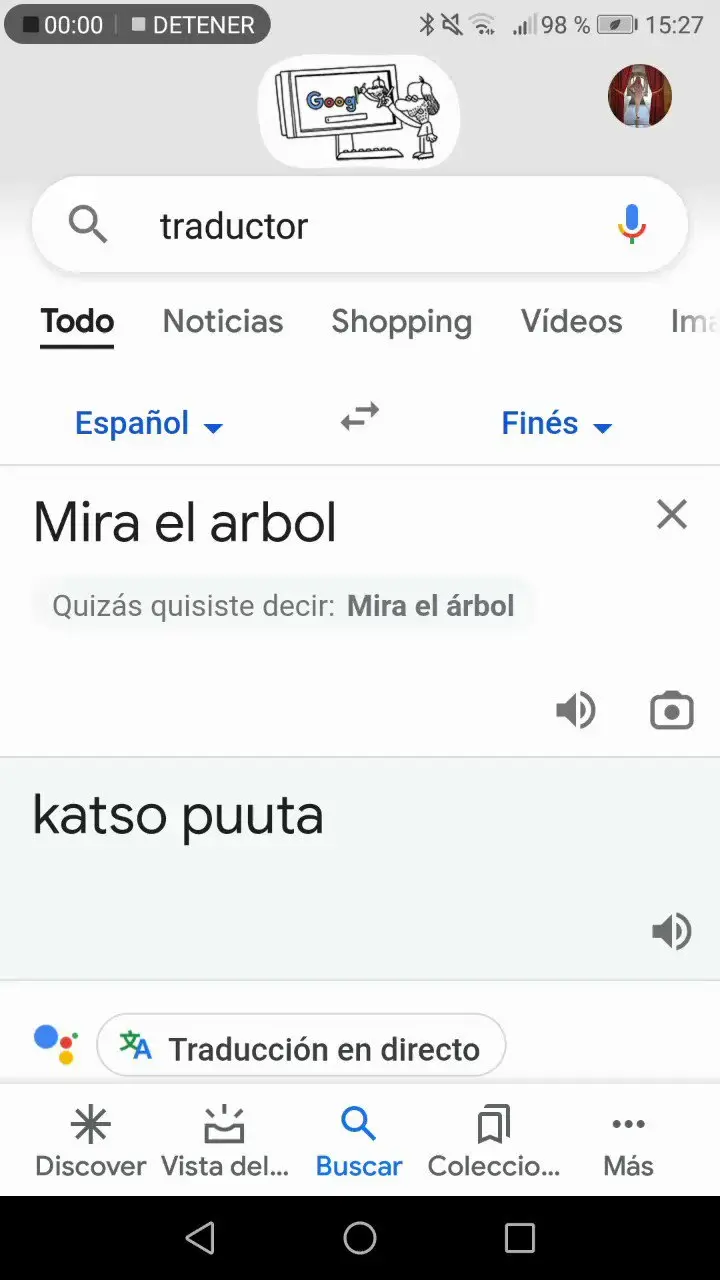 cómo se dice mira el árbol en fines - Cómo se dice admira