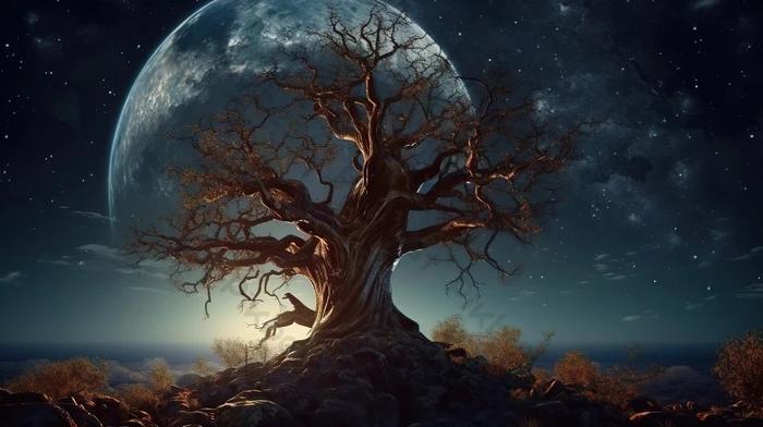 El Árbol de la Vida: Un Símbolo Universal de Conexión y Crecimiento - Cuál es el significado simbólico del árbol de la vida arbol de la vida con luna - Cuál es el significado simbólico del árbol de la vida